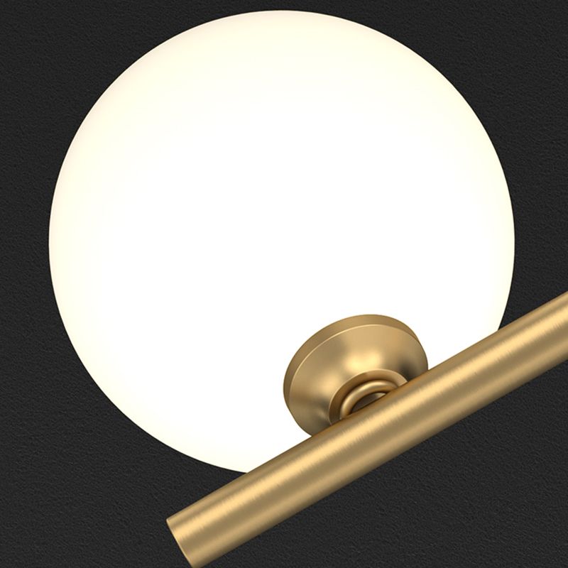 Round Dining Room Island Lighting Fixture Glass Modern Hanging Light in Gold