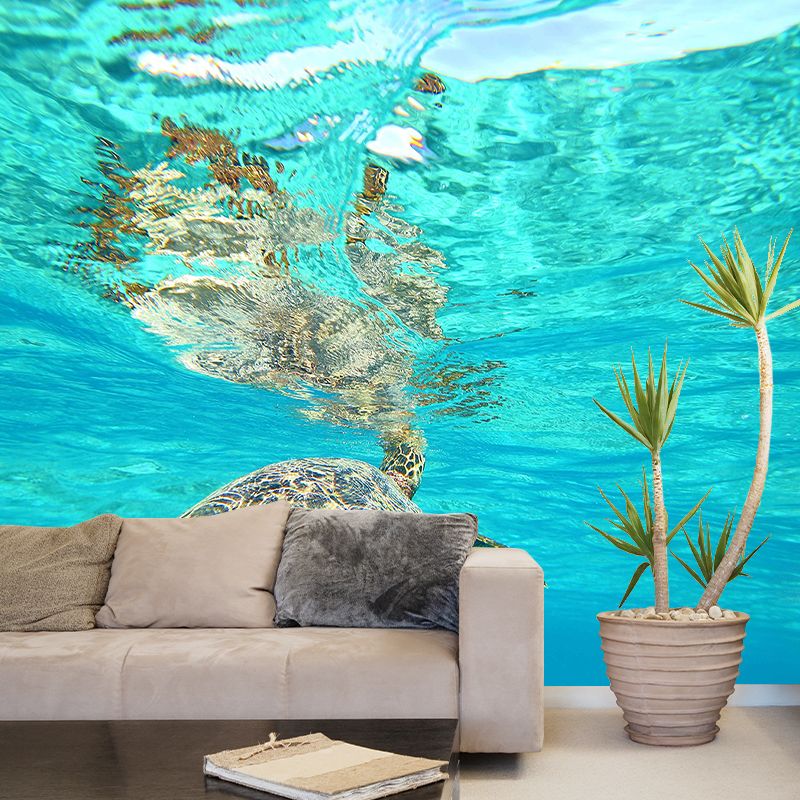 Popular Wall Mural Sea Turtle Printed Drawing Room Wall Mural