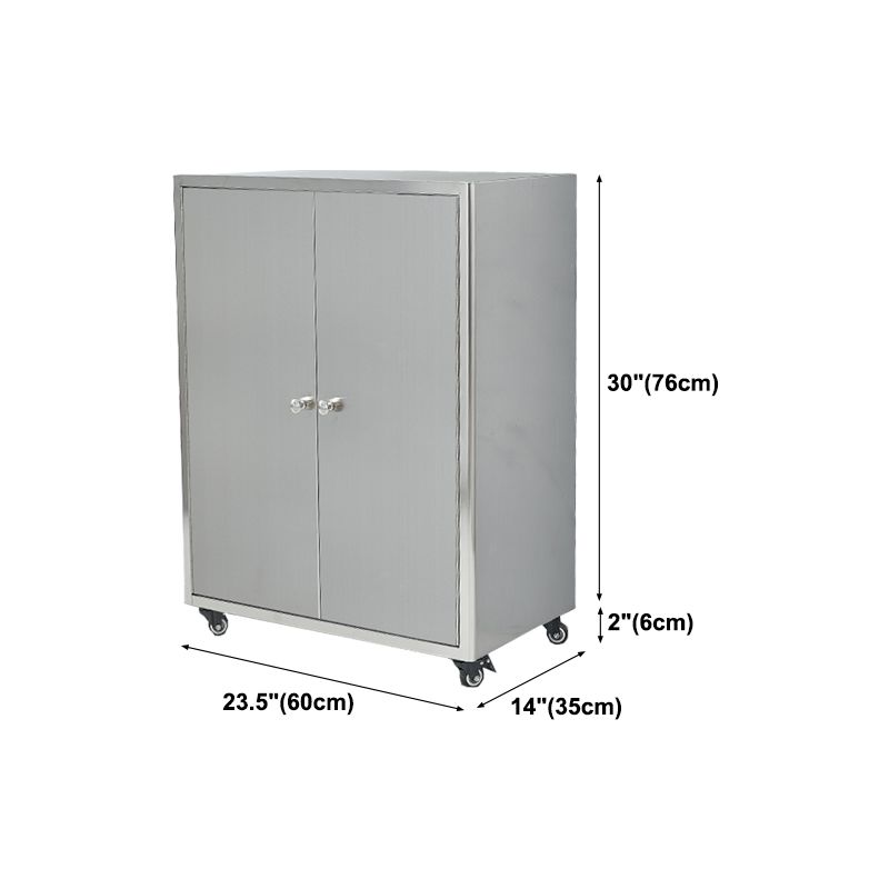 Stainless Steel Sideboard Cabinet Modern Server Cabinet with Storage for kitchen