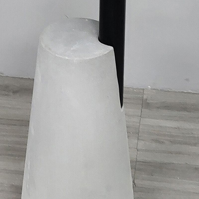 Concrete Side Table Modern Pedestal Round End Table for Living Room