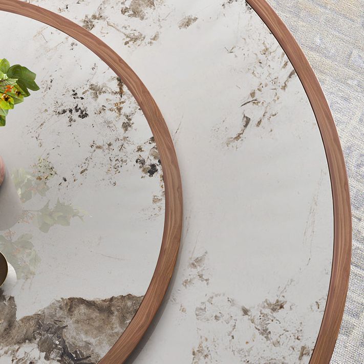 Round Dining Table Modern Wood Pedestal Base Dining Table for Kitchen