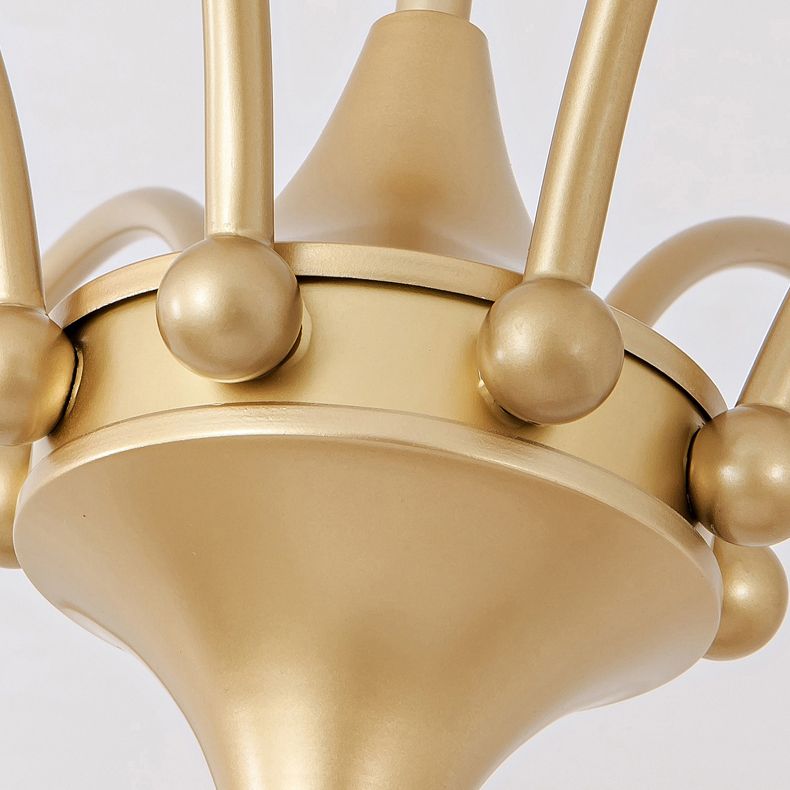 Modern Glass Chandelier Light Globe Shade Multi-Head Pendant Lamps for Living Room