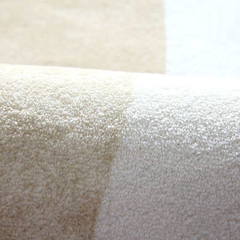 Modern Beige Rug Polyester Color Lump Rug Washable Rug for Living Room