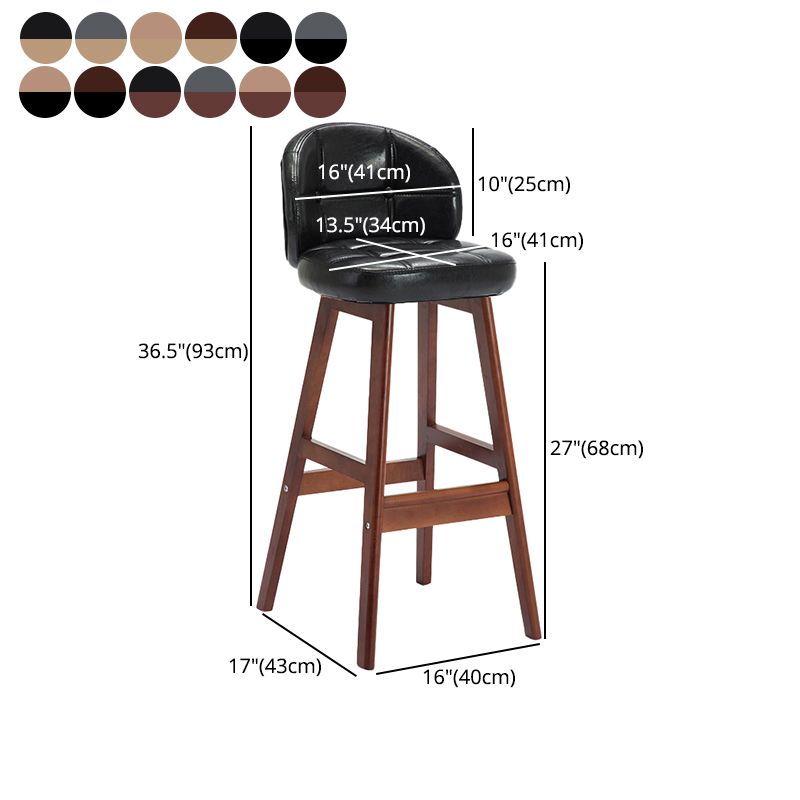 Taburete de Bar con patas de madera de estilo escandinavo, taburete para barra de cocina, 1 Uds.
