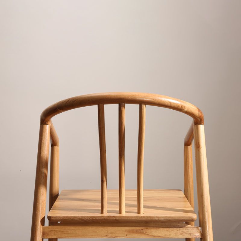 Traditional Style Dining Chairs Dining Arm Side Chairs with Wooden Legs