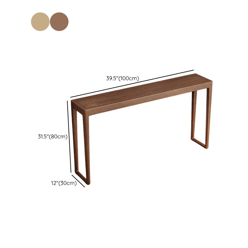 Modern Rectangular Console Table Wooden Console Sofa Table in Natural/Brown