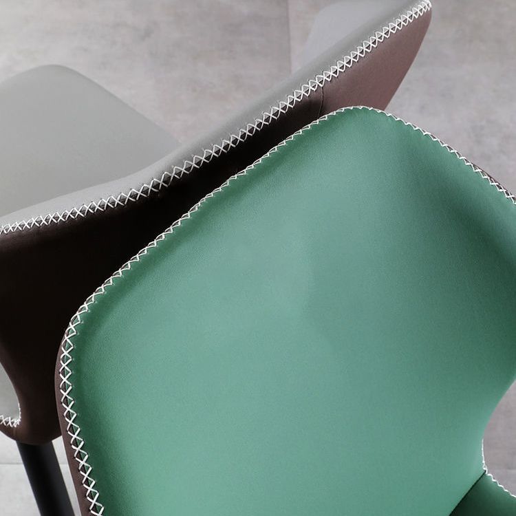 Chaise d'appoint de maison scandinave, chaise d'intérieur à oreilles en métal, sans accoudoirs, pour salle à manger