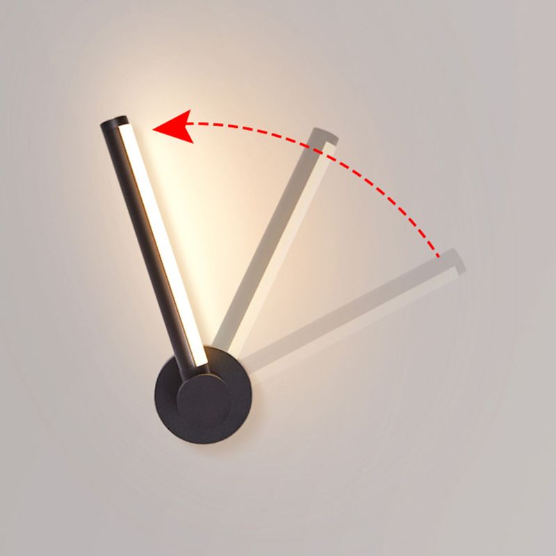 Modern Simple Aluminum Wall Light Strip Shape LED Rotatable Wall Lamp for Living Room