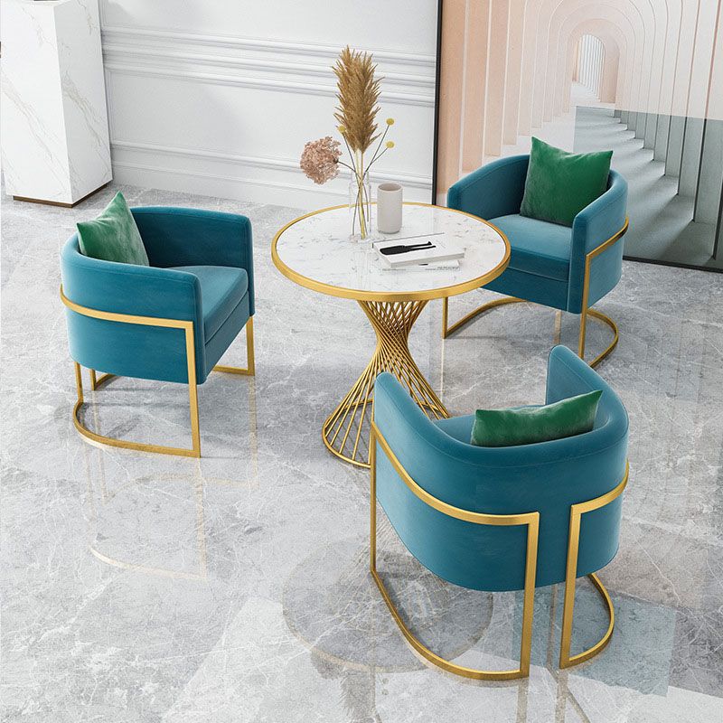 Glam 1/3/4/5 Pieces Dining Set Marble Dining Table Set for Dining Areas