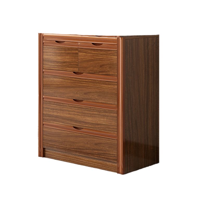 Contemporary Storage Chest Bedroom Chest in Brown with Drawers