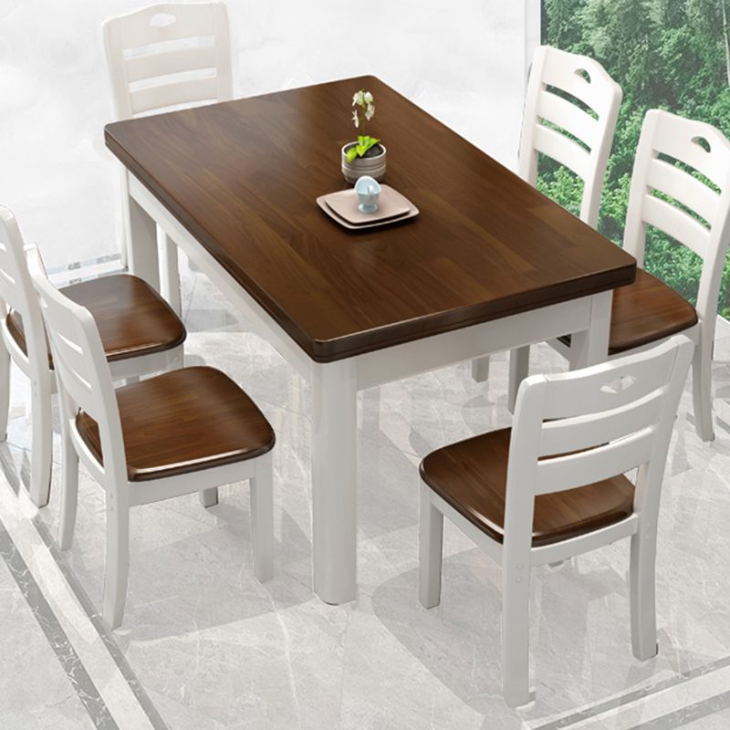 Simplicity Style Dinette Table Solid Wood Rectangle Dinner Table for Dining Room