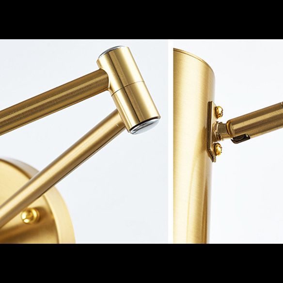 Swing Arm Wall SCONCE Moderne minimalistische stijl Metal 1 Lichte stukken voor slaapkamer