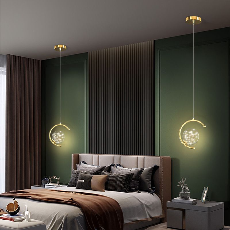 Moderne Glasleitungshänge Deckenleuchte 1-Licht-globale Deckenheize Anhänger Licht