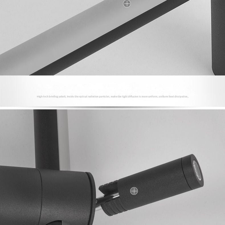 Aluminium Rectangular LED Mont semi-choux dans le plafond métal concise moderne pour les espaces intérieurs