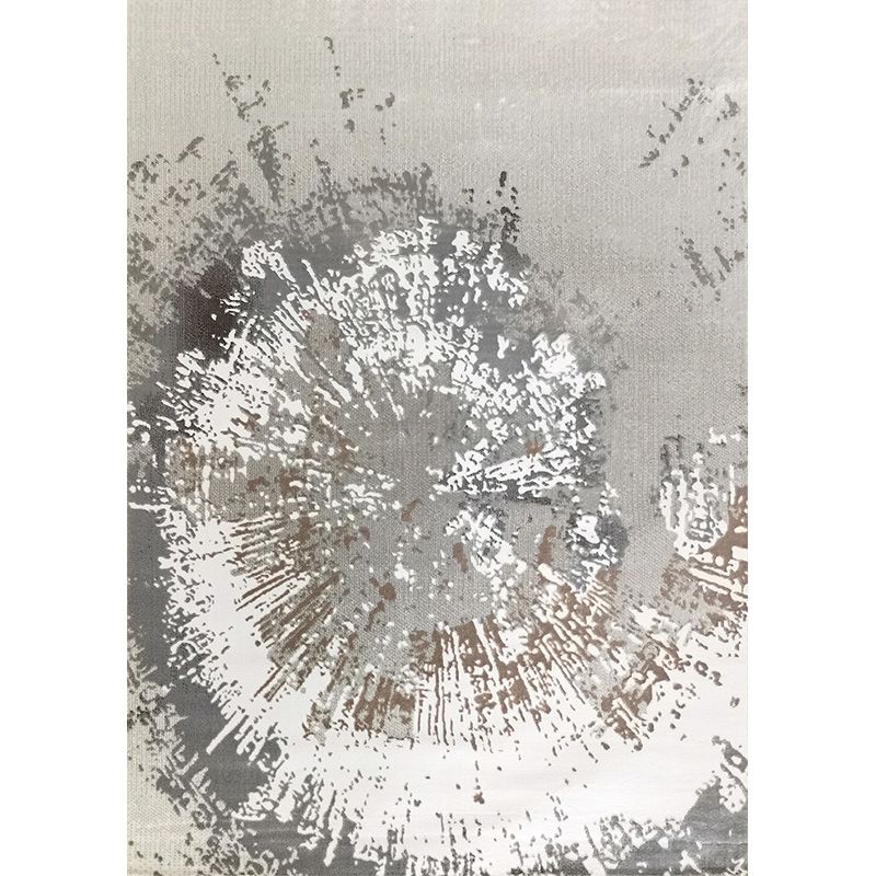 Grey Tone Eclectic Rug Polyester Carpet Mottled Effect Indoor Rug Non-Slip Backing for Living Room