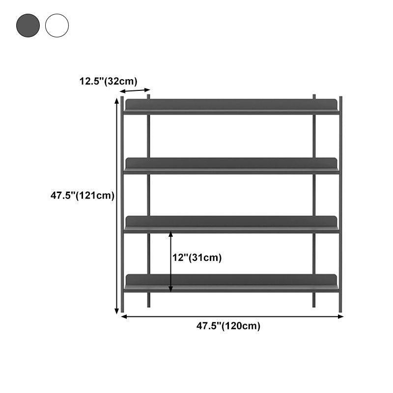 12.60"W Bookcase Contemporary Style Open Back Bookshelf for Home Office