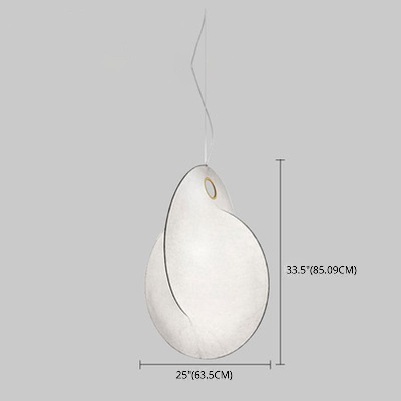 Luz colgante blanca de 3 luces en moderno estilo creativo de acero inoxidable Luz colgante con sombra de seda