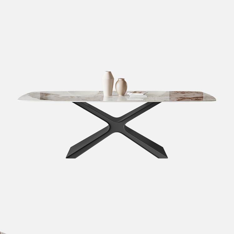 Modern Rectangle Sintered Stone Dining Set 1/2/4/5/6/7 Pieces Dining Table with Chairs