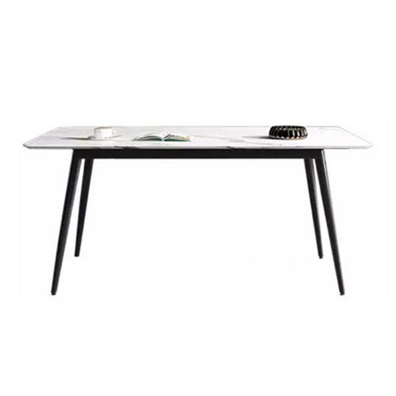 Rectangle Sintered Stone Dining Table Industrial Kitchen Table with 4 Legs