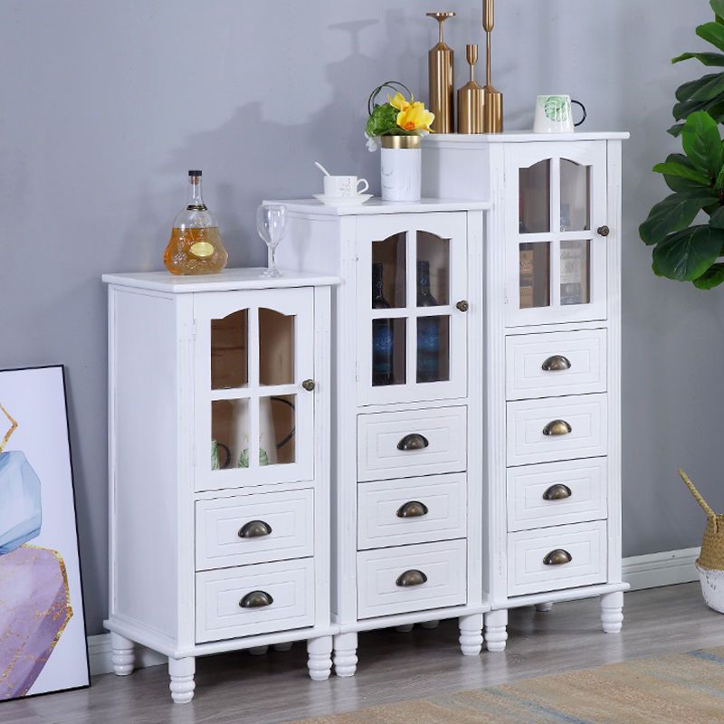 Wood Accent Cabinet with 1 Door 11.81" Wide Rectangle Side Cabinet