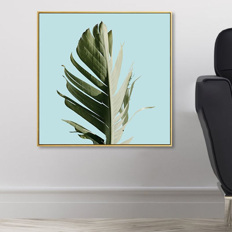 Banana Leaf Canvas Tropics Aesthetics Botanics Wall Art Print in Green for Bedroom