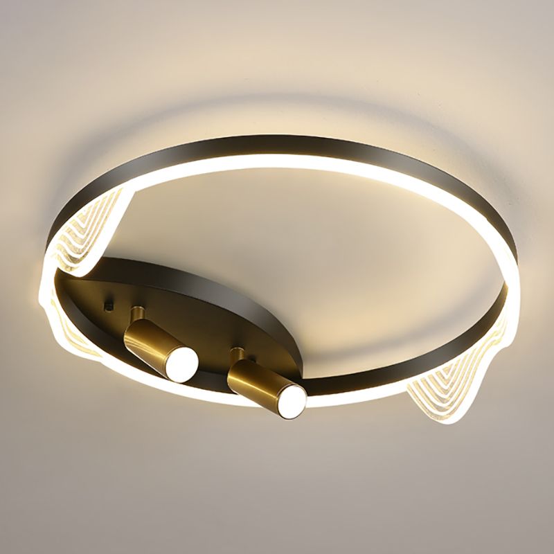 Aménagement de plafond circulaire Aménagement de plafond à chambre à coucher à LED de style moderne