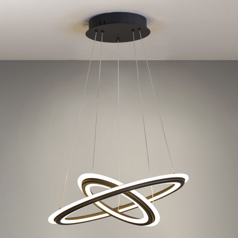 Accesorios de iluminación de lámpara de múltiples niveles Lámpara colgante de lámpara de 3 luces con sombra acrílica