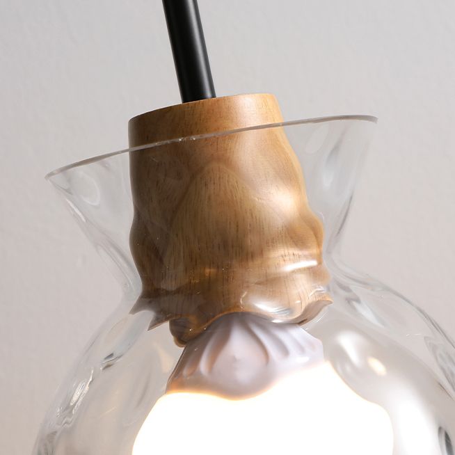 Geometric Shape Glass Hanging Light Modern Multi Lights Hanging Light Mounted Fixture