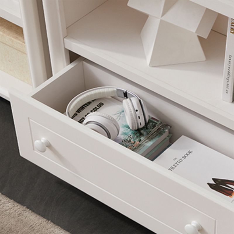 Wooden Closed Back Bookcase Standard Contemporary Bookshelf with Shelves