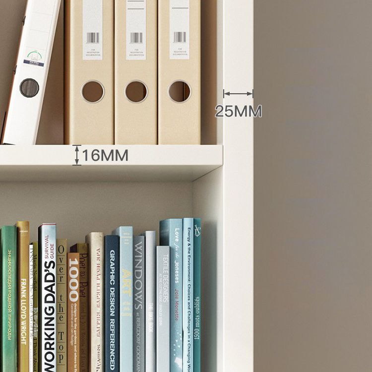 Closed Back Standard Bookcase Scandinavian Engineered Wood Bookshelf