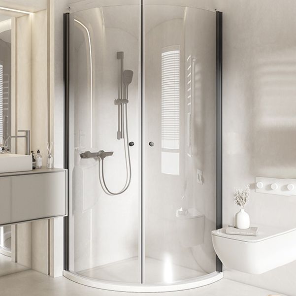 Hinged Door Shower Enclosure Tempered Glass Semi-Frameless Shower Enclosure