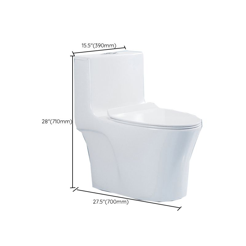 Modern Floor Mounted Flush Toilet White Urine Toilet with Seat for Bathroom