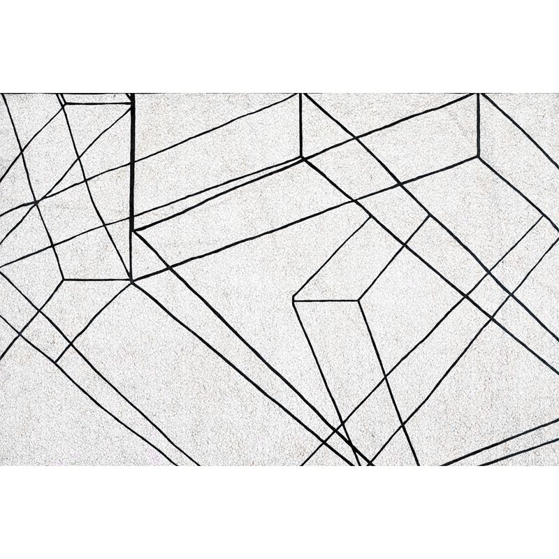 Trendy Living Room Rug Multi Colored Geometric Indoor Rug Synthetics Non-Slip Backing Pet Friendly Carpet