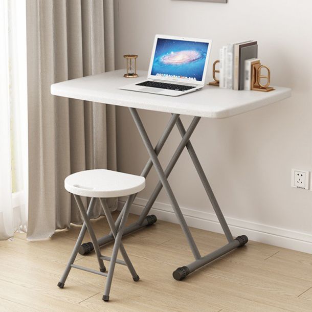 Modern Rectangular Writing Desk Plastic Adjustable Folding Desk,29.9"L x 19.7"W