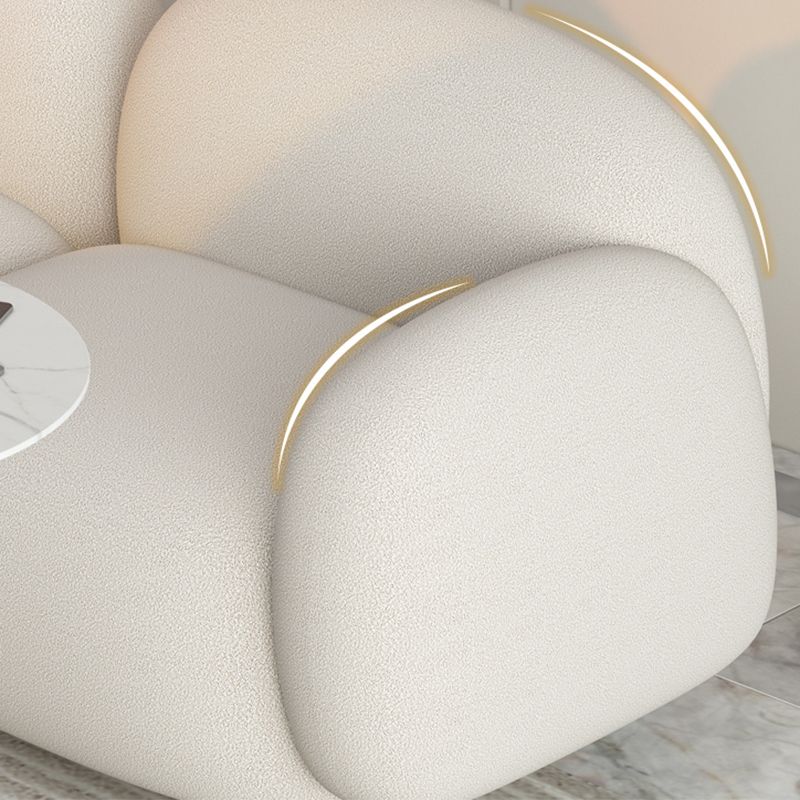 Modern Style Sofa Velvet Cushioned Backrest Sponge Cushions Fill Sofa Bed