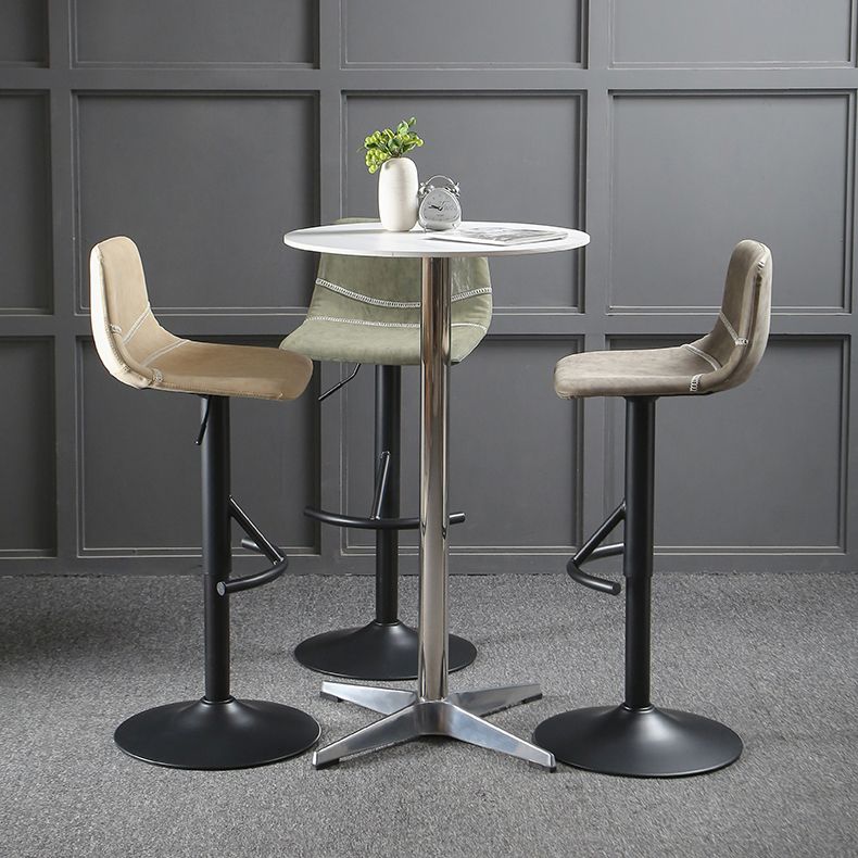 Modern Metal Dining Kitchen Room Armless Stool Low Back Bar Stool