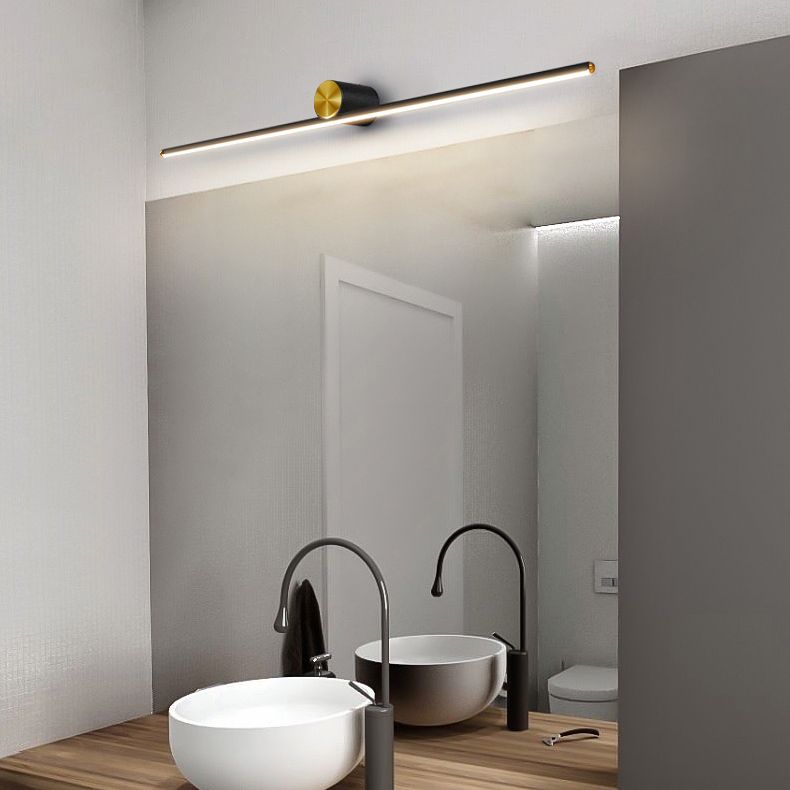 Lampada a parete a LED lineare in alluminio nella moderna semplicità di rame da parete interno con tonalità silicone