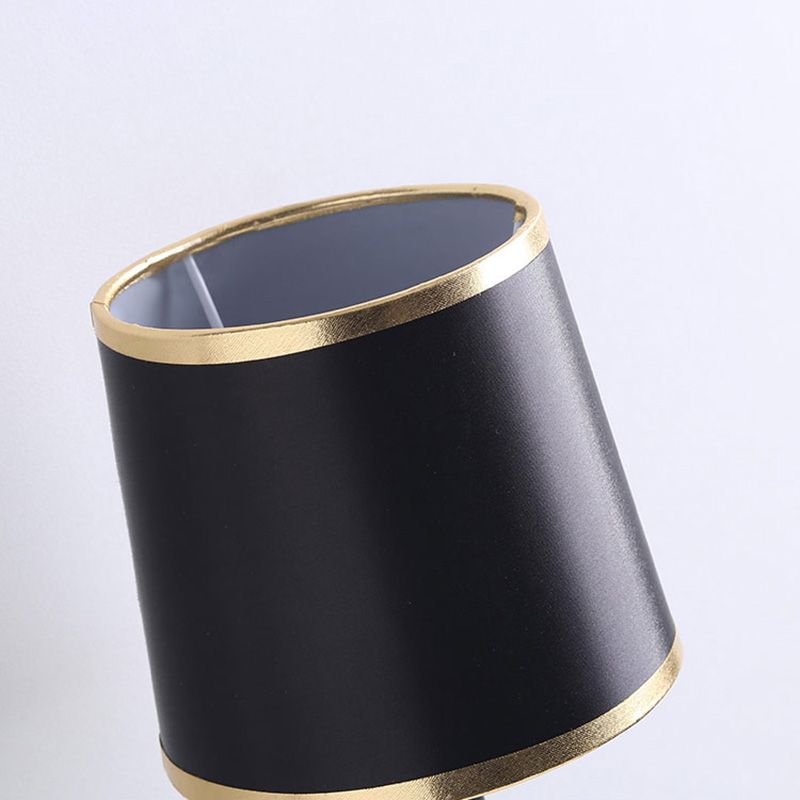 16"/18.5" W Cone Wall Mount Lighting Minimalism Metallic 1 Light Black/Flaxen Wall Sconce Light for Bedroom