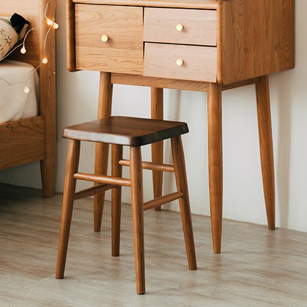 48.03" Height Wood Vanity Makeup Table Vanity Stool with Drawer for Bedroom