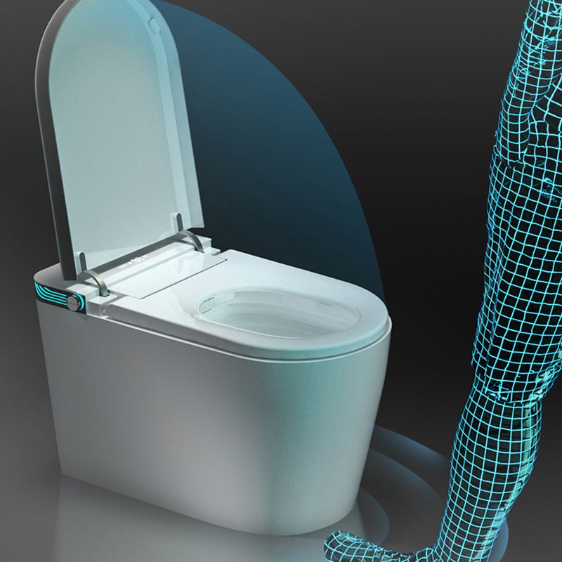Modern Floor Mounted Flush Toilet Siphon Jet Toilet Bowl with Slow Close Seat for Washroom