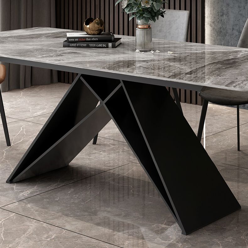 Modern Style Dining Room Sets with Sintered Stone Dining Table and Chairs