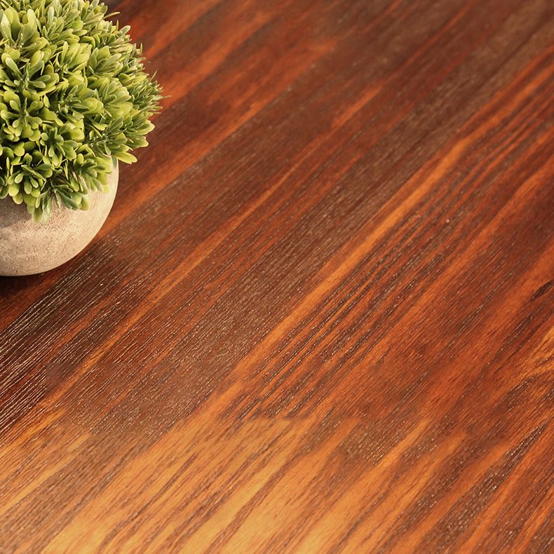 Square Wooden Dining Table Industrial Brown Top Table with Black Frame