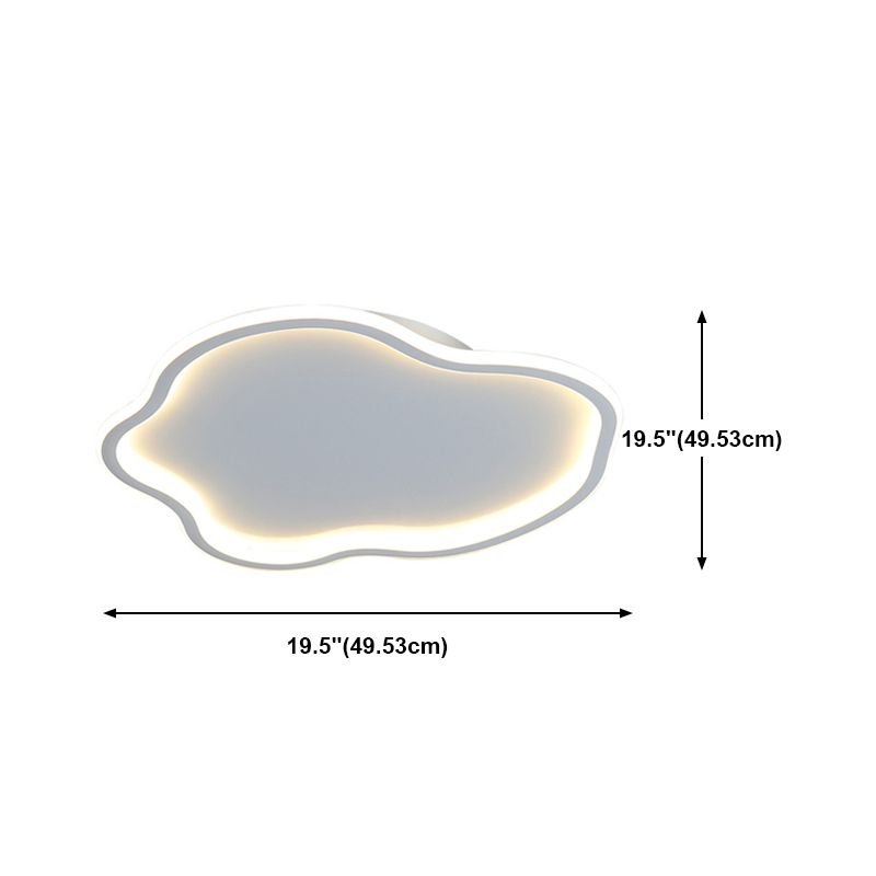 Cloud Shape Ceiling Mounted Light Fixture Nordic Style LED Metal Ceiling Lamp