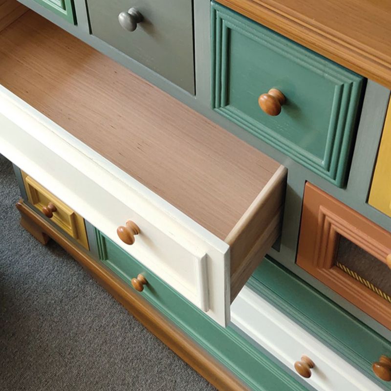 Coastal Birch Storage Chest Dresser Horizontal Storage Chest for Bedroom