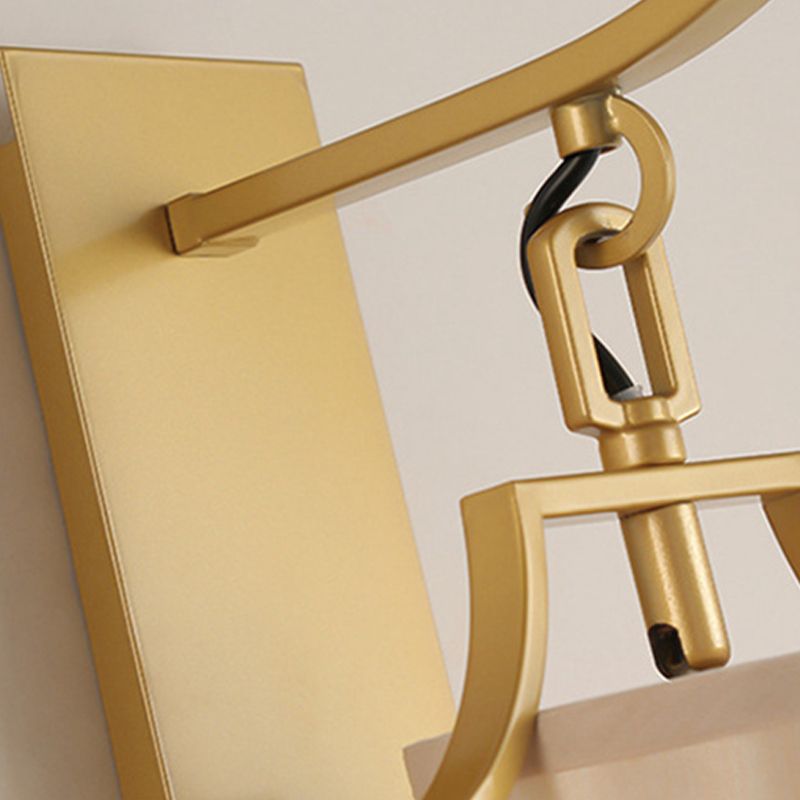 Gold Cylinder Wall Lighting Idea Traditional Metal 1 Light Living Room Sconce Light Fixture