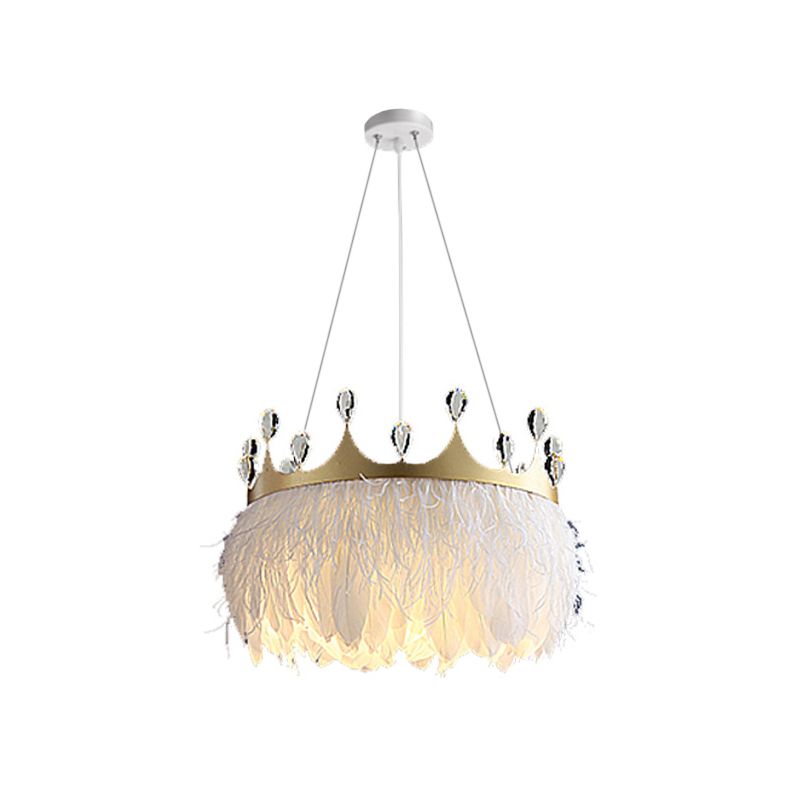 1 lámpara de iluminación suspendida de corona de luz simplicidad lámpara de techo metálico de estilo nórdico para niños dormitorio