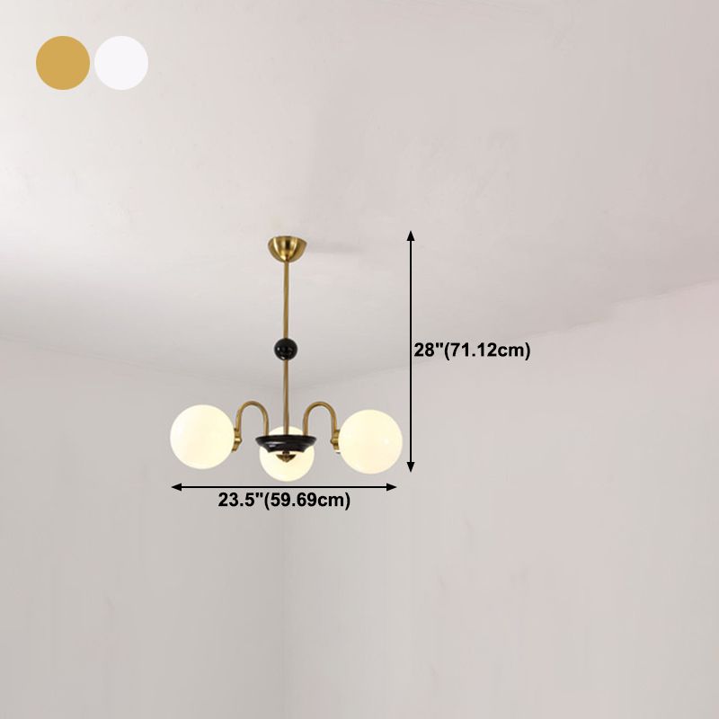 Kugelförmige Form Kronleuchter moderner Glas Multi -Light Hanging Lampe für Esszimmer
