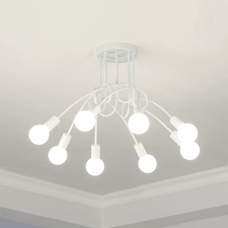 Industrial Ceiling Light Colorful Flush Mount Light Fixture for Sitting Room