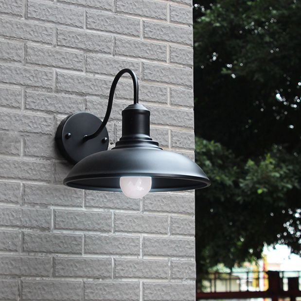 Industrielle Vintage Einwandlampe Schmiedeeisen -Scheunenwandlicht für Außenräume