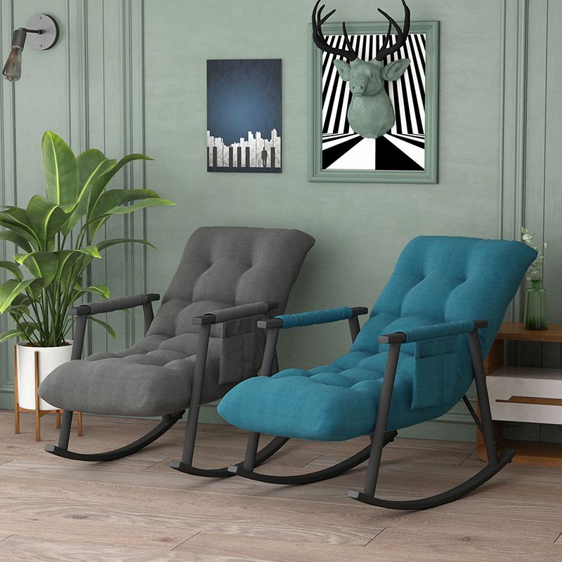 Glam Lazy Sofa Rocking Chair Indoor Rocking Chair with Cushion